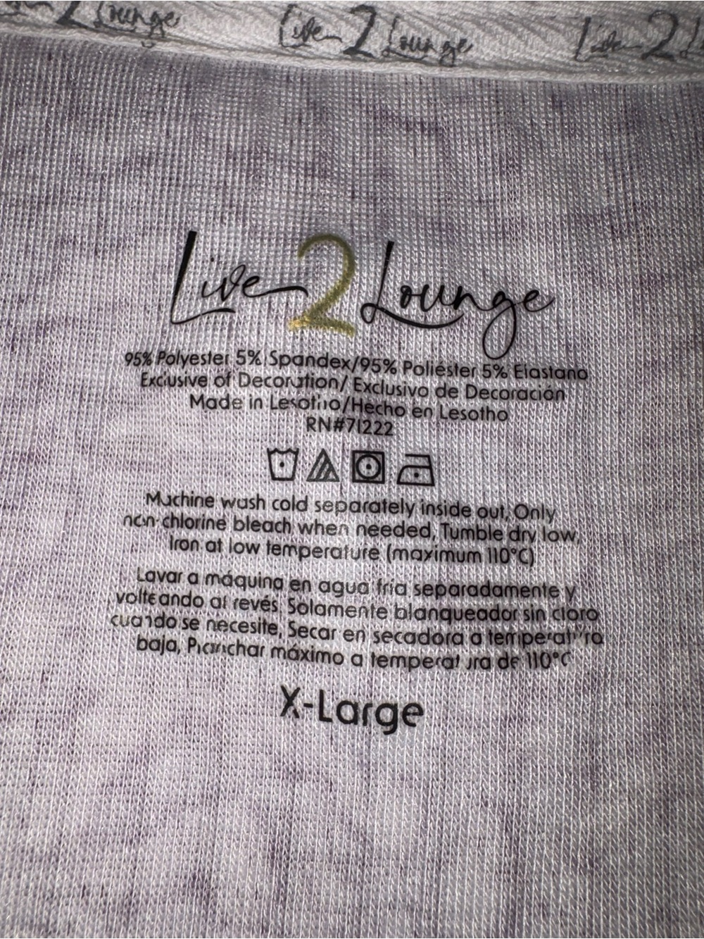 Women's Lavender Sleep Tank & Shorts Set XL - Picture 6 of 8